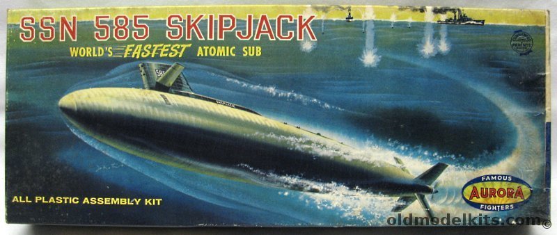 Aurora 1/228 SSN585 Skipjack - World's Fastest Atomic Submarine, 711-98 plastic model kit